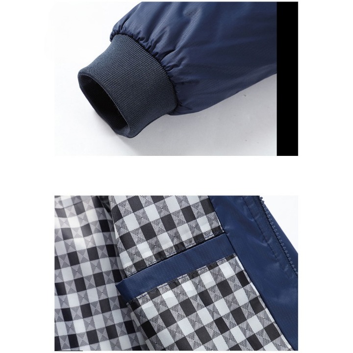 Áo khoác nam chống nắng gió thu đông Doka (DBLS102) chất liệu dù giữ ấm cao cấp màu đen , màu xanh đen , màu xanh rêu 