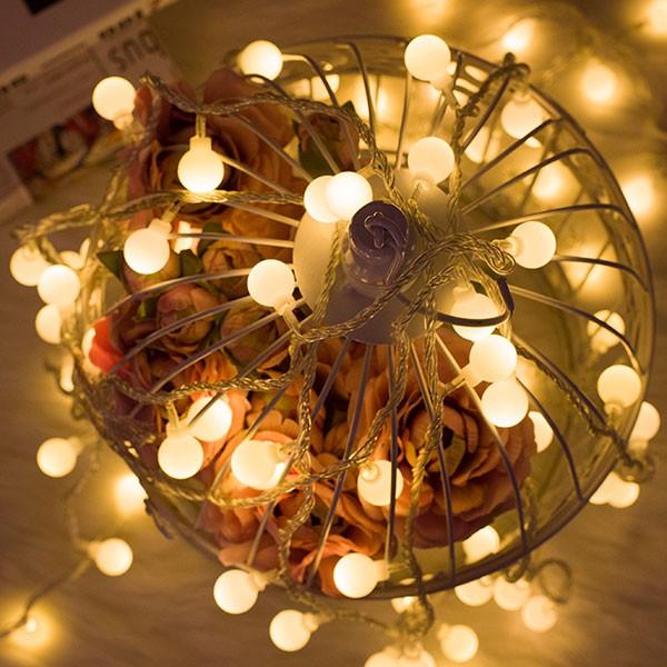 Đèn Led Trang Trí Bóng Tròn Dài 6M - 40 Bóng Trang Trí Noel Lễ Tết