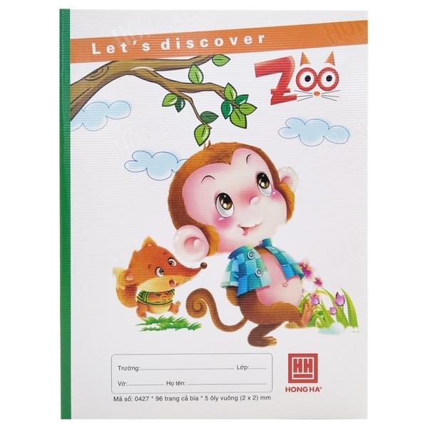 Vở Class Zoo - Ô Ly 96 Trang ĐL 100g/m2 - Hồng Hà 0427