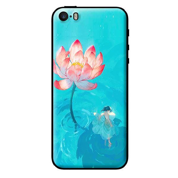 Ốp in cho iPhone 5s Thiếu Nữ Và Sen - Hàng chính hãng