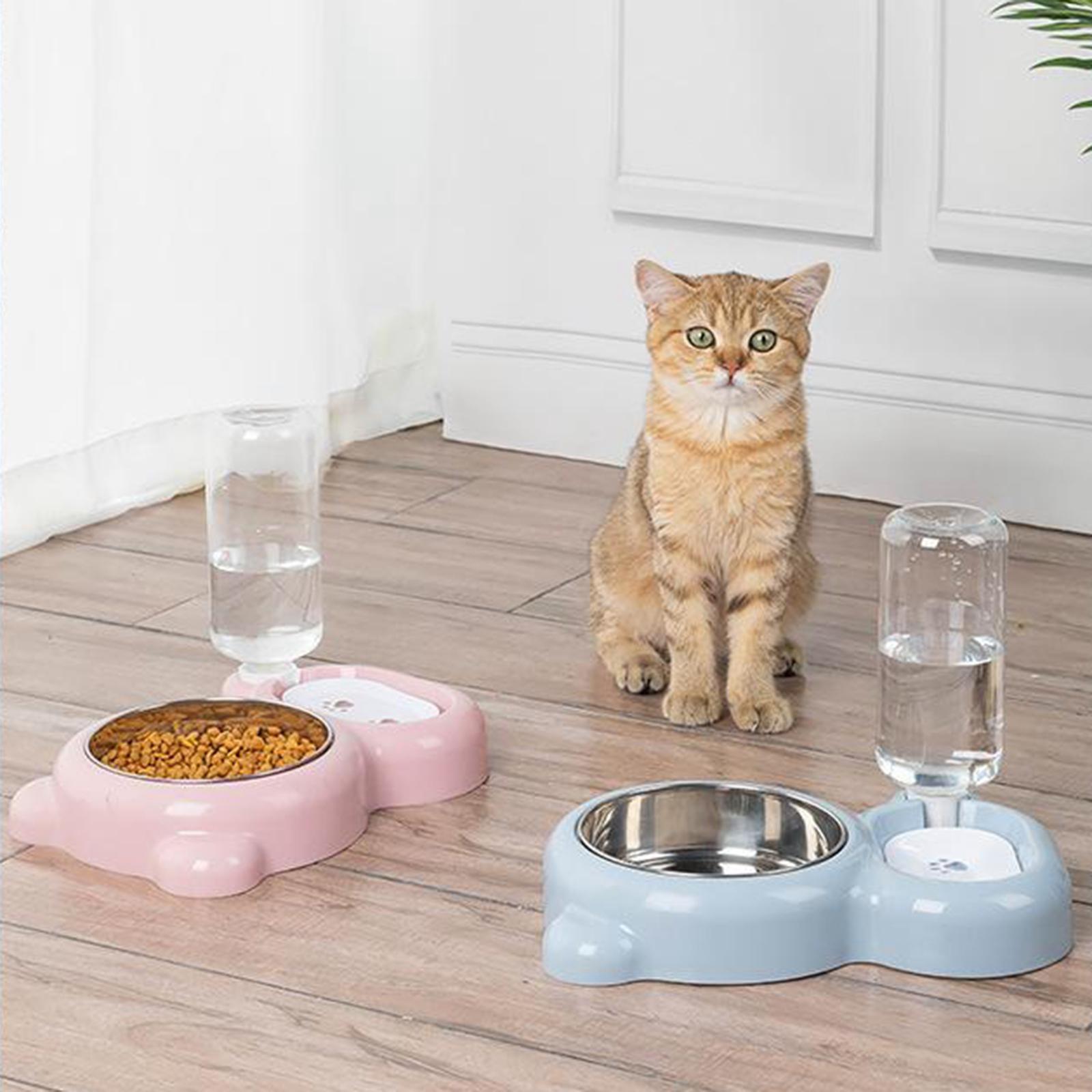 Automatic Pet Feeder Auto Dog Cat  Bowl Dispenser Pink