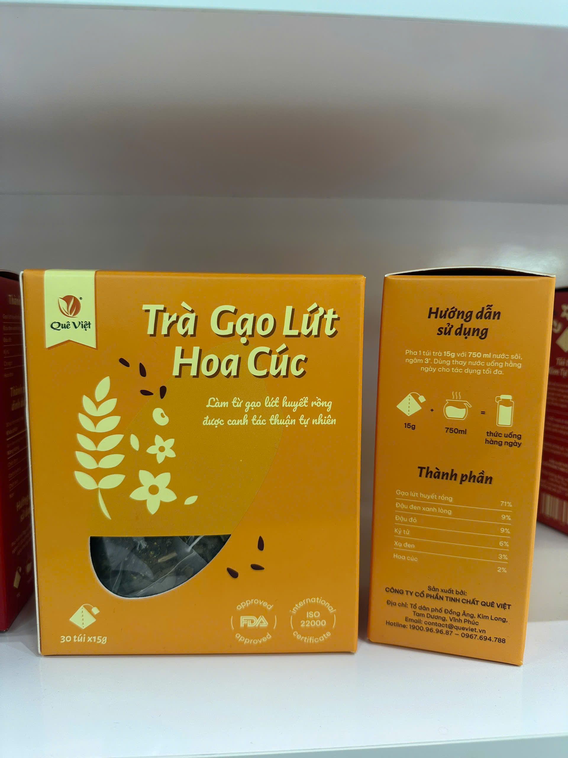 [CHÍNH HÃNG] Trà Hoa Cúc Khô Quê Việt Giúp An Thần, Ngủ Ngon, Giảm Căng Thẳng - Hộp 450g