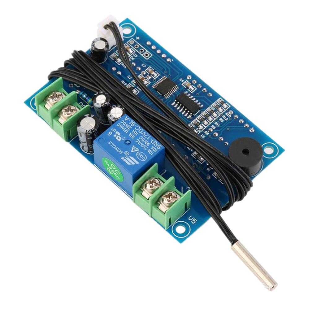 24V LED Thermostat Module Remote Temperature Sensor Relay Output -9-99°C