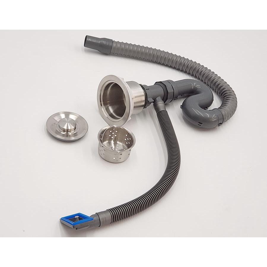 Bộ xả chậu rửa chén 1 hộc, kèm rốn xả Inox 110mm Eurolife EL-BXC 03