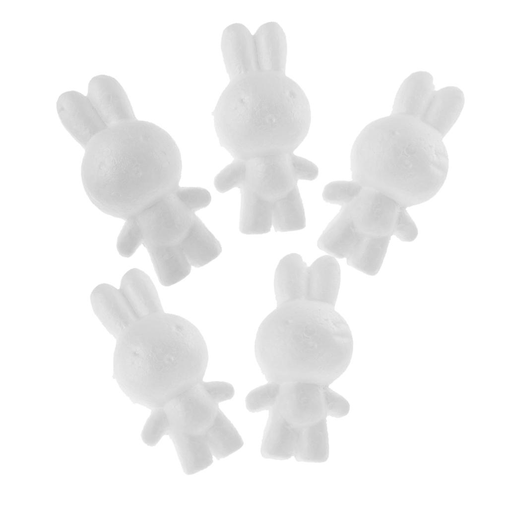 15x Large 10/14cm Foam Eggs Rabbits Blank Decorations Unfinished Ornaments