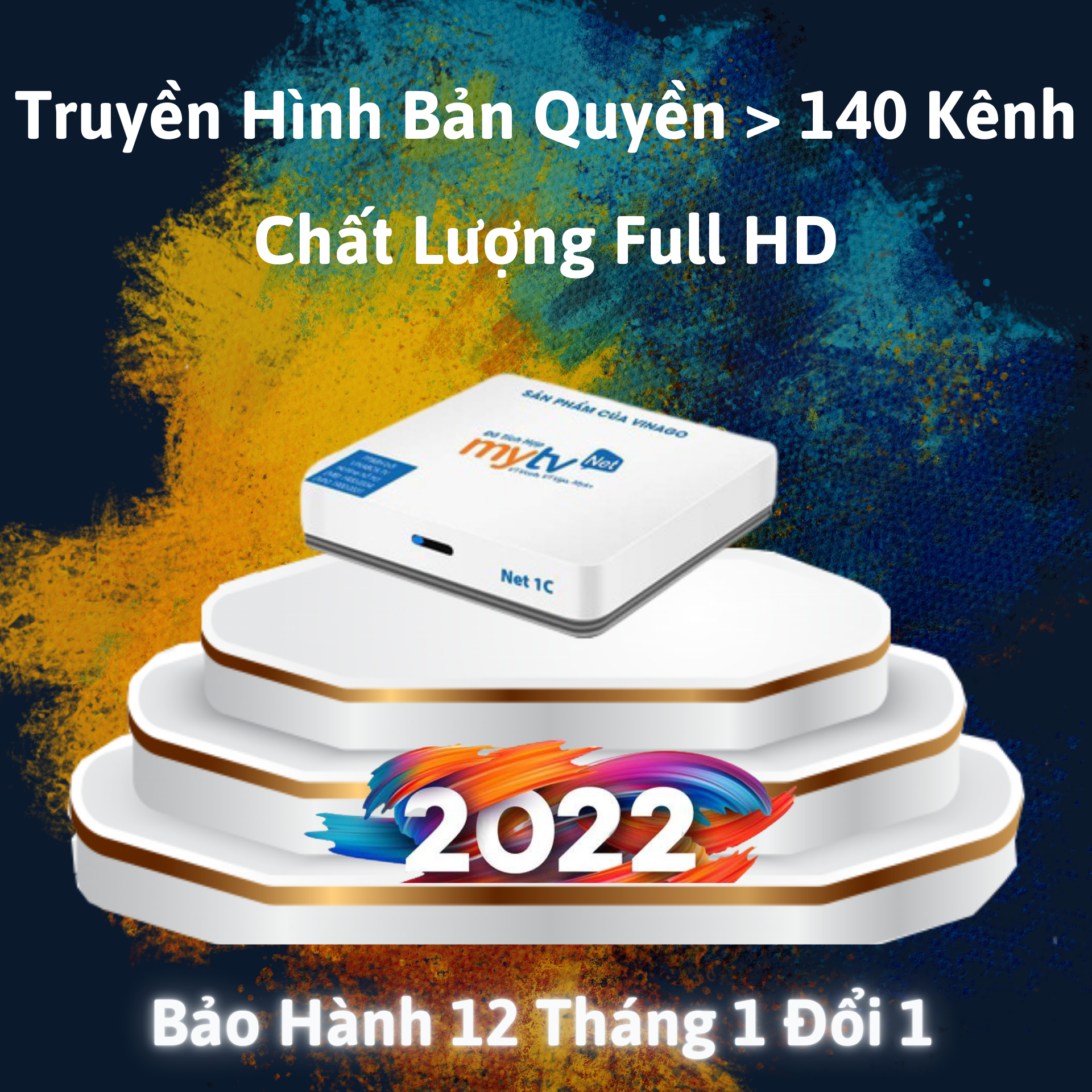 Mytv Net 1C - Ram 2G/16G - Phiên bản 2022 - Android 9.0 - Truyền Hình Bản Quyền Miễn Phí 12 Tháng - Hàng Chính Hãng