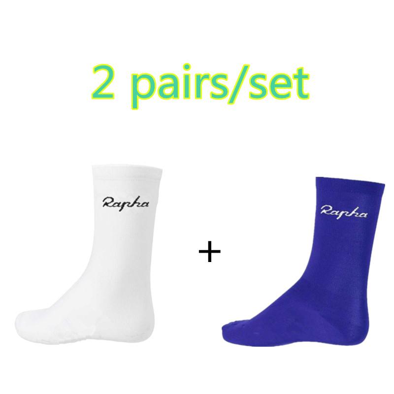 Thể Thao Mới Nén Xe Đạp Tất Nam Núi Đi Xe Đạp Tất Thi Đấu Chuyên Nghiệp Đua Tất Calcetines Ciclismo Color: black and blue Size: Free