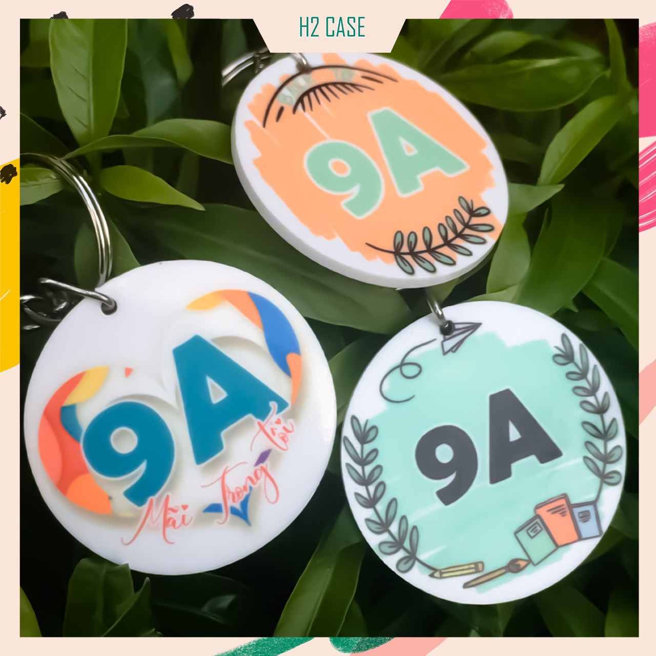 Móc khóa mica in logo lớp, hội nhóm