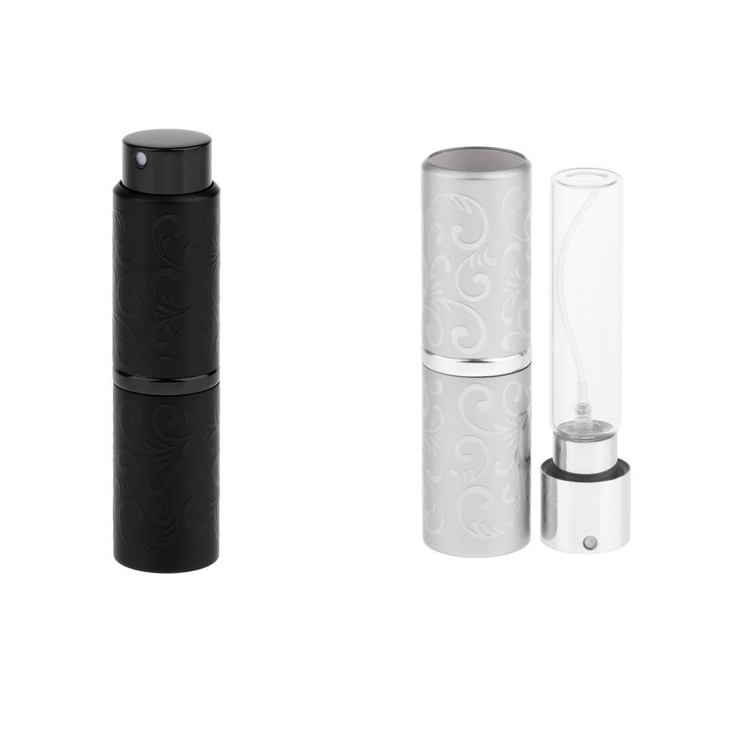 2 Pieces Portable Refillable Perfume Atomizer Travel Empty Spray Bottle 15ml