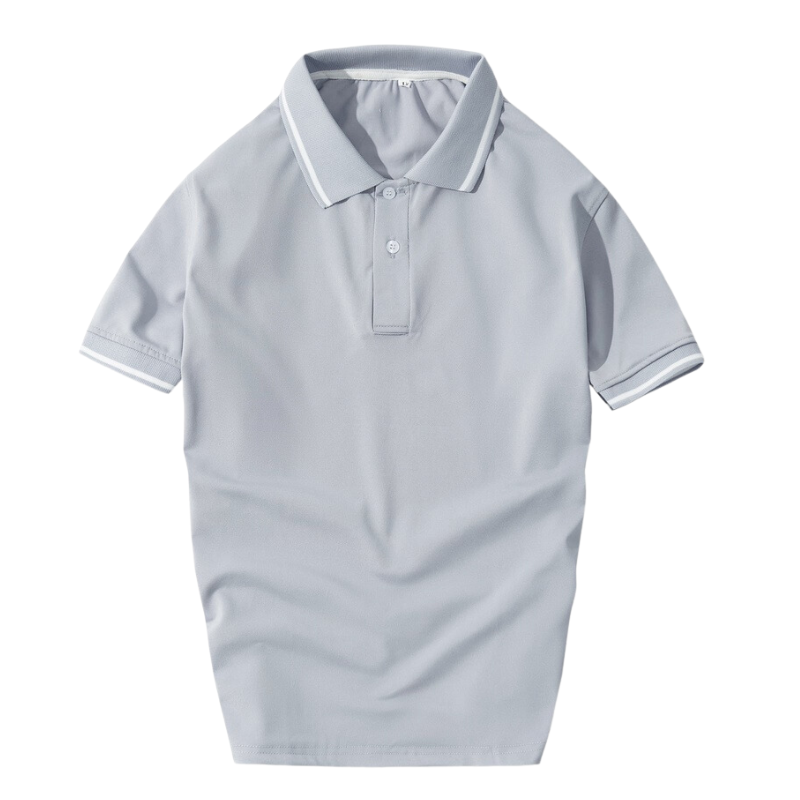 Áo Thun Nam Cổ Bẻ, Cổ Trụ, Thương Hiệu Doka, 4 Chiều Cao Cấp 8 Màu , Thiết Kế, Tay Ngắn, Trẻ Trung, Khỏe Khoắn, Đường May Tỉ Mỉ - Xám - L