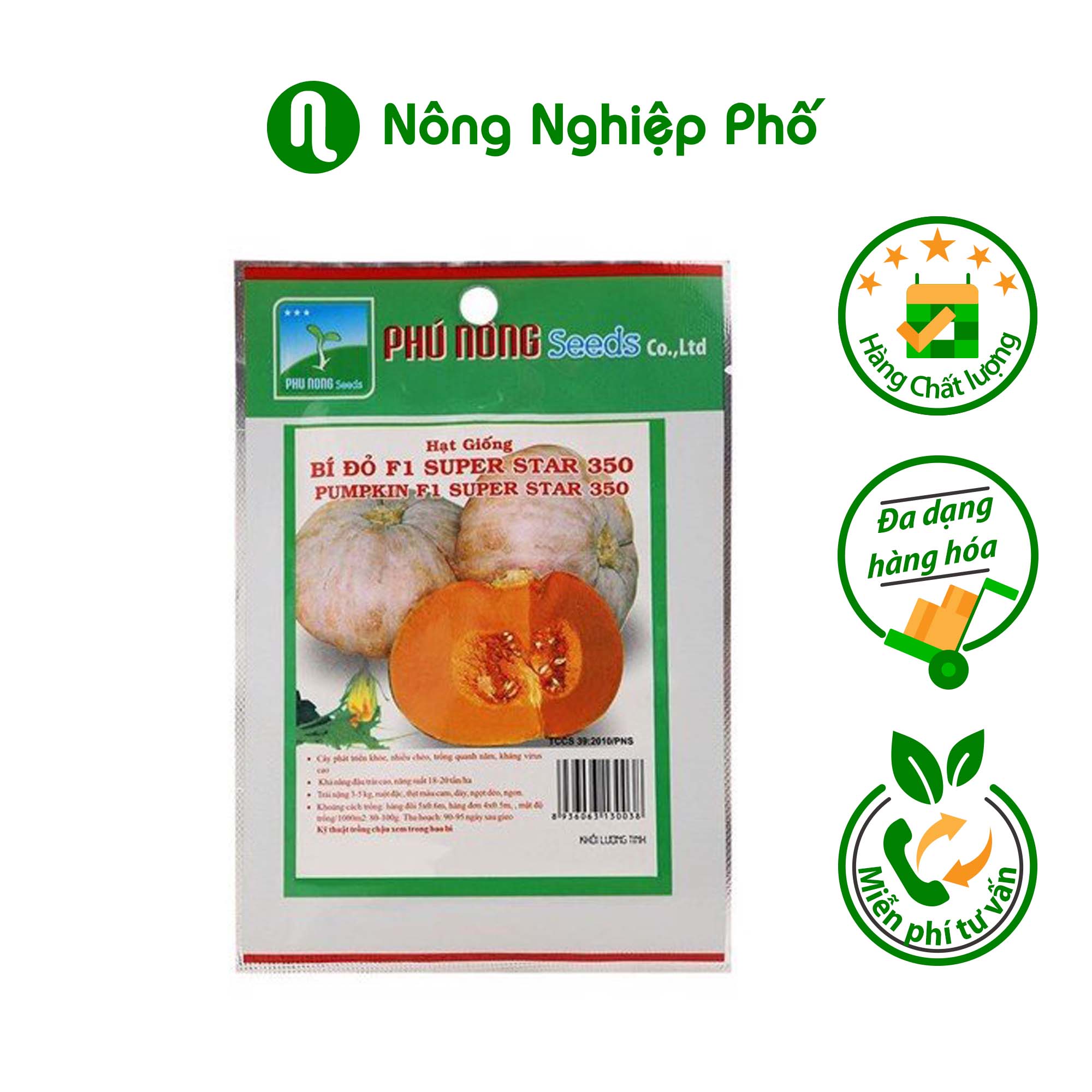 Hạt Giống Bí Đỏ F1 Super Star 350 Phú Nông