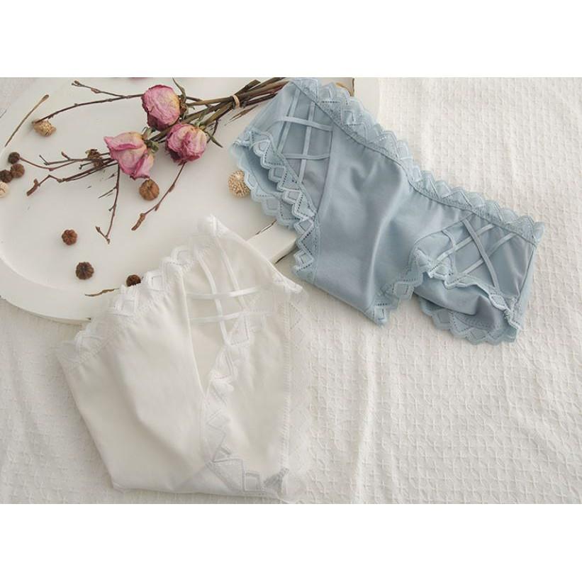 Quần Lót Nữ Cotton Siêu Mềm Đan Dây Hông P335