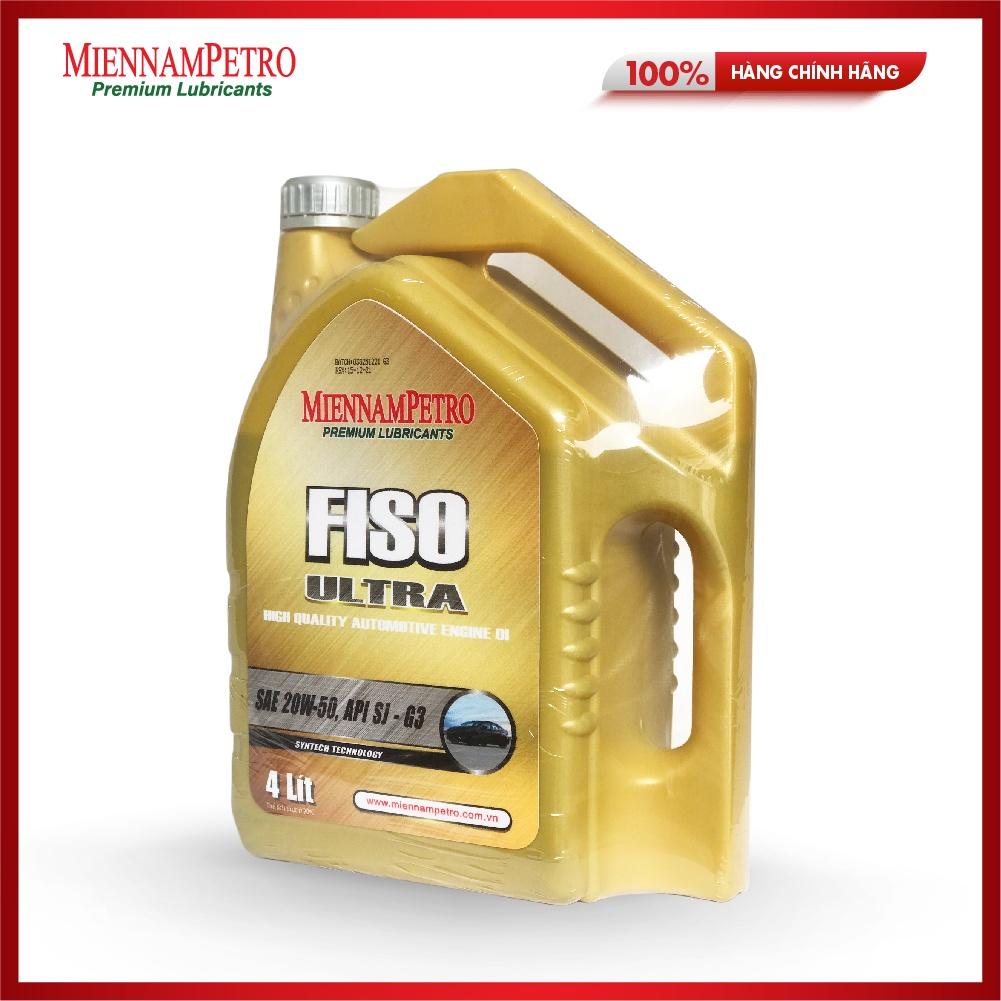 Dầu Nhớt Tổng Hợp MiennamPetro Fiso Ultra 20W-50 API SJ/CF 4L Bảo Vệ Và Chống Ăn Mòn Động Cơ Xe Ô Tô, Xe Khách Cao Cấp