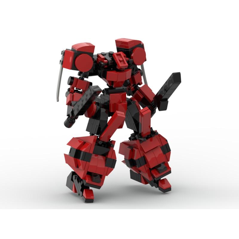 Đồ chơi lắp ráp Robot mech moc Steel Red