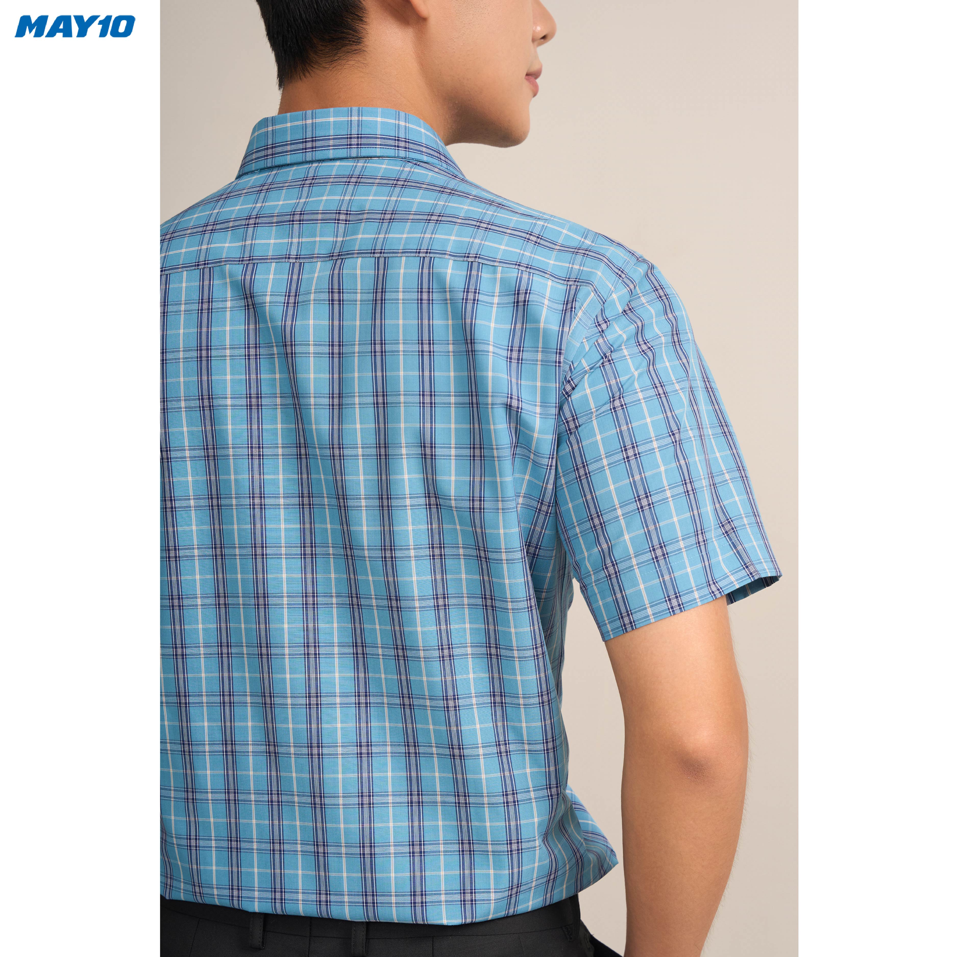Sơ mi nam cộc tay May10 form RegularFit mã 010124196ONGB AK610