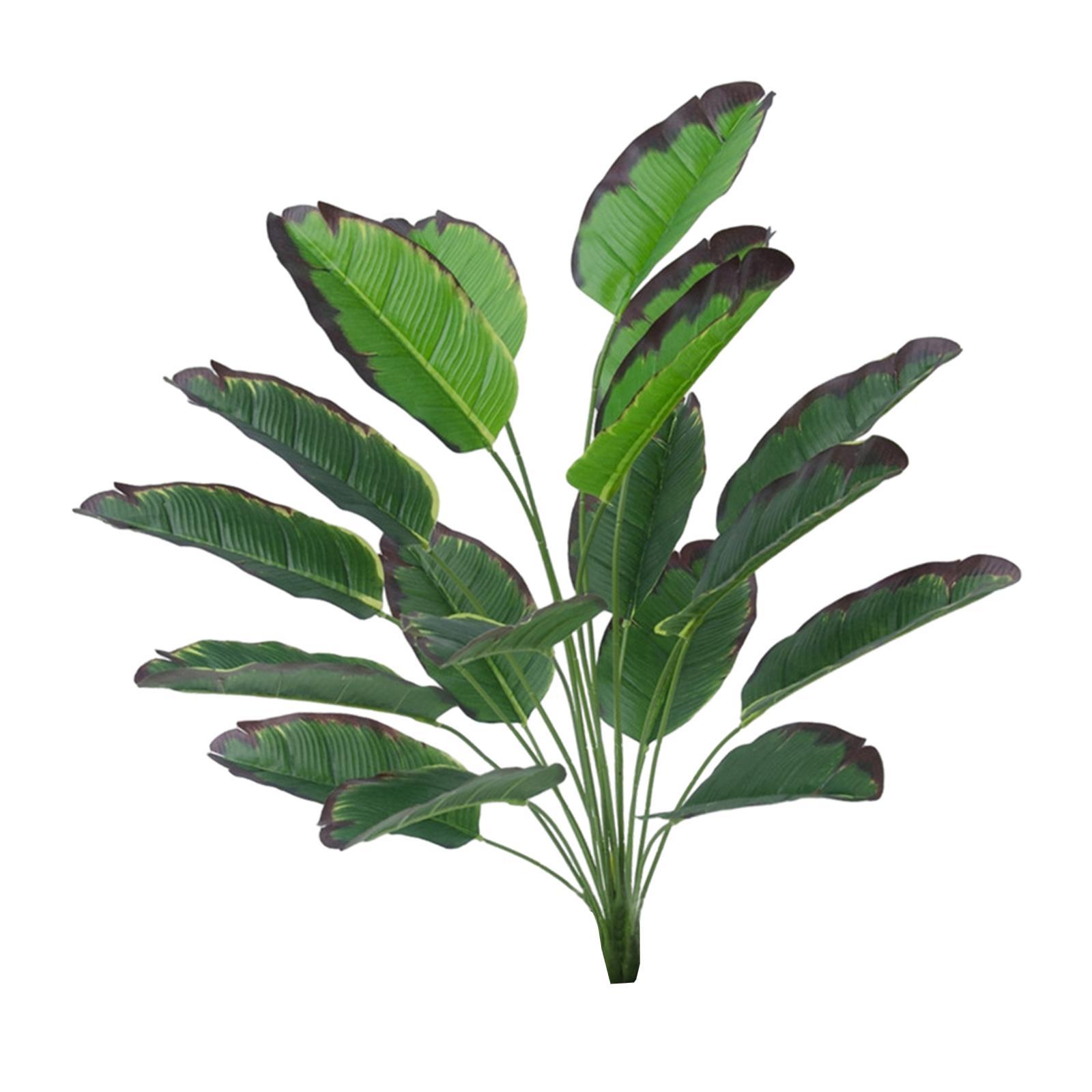 Faux Plants Fake Banana Tree Leaves Decor Welcoming Pot Plants Simulated Green Plants Artificial Potted for Bedroom Fireplace