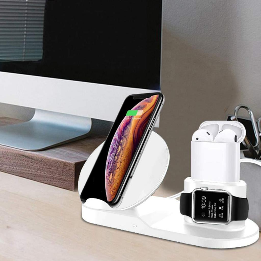 3 In1 10W Wireless Fast Charging Dock Cradle for / Black