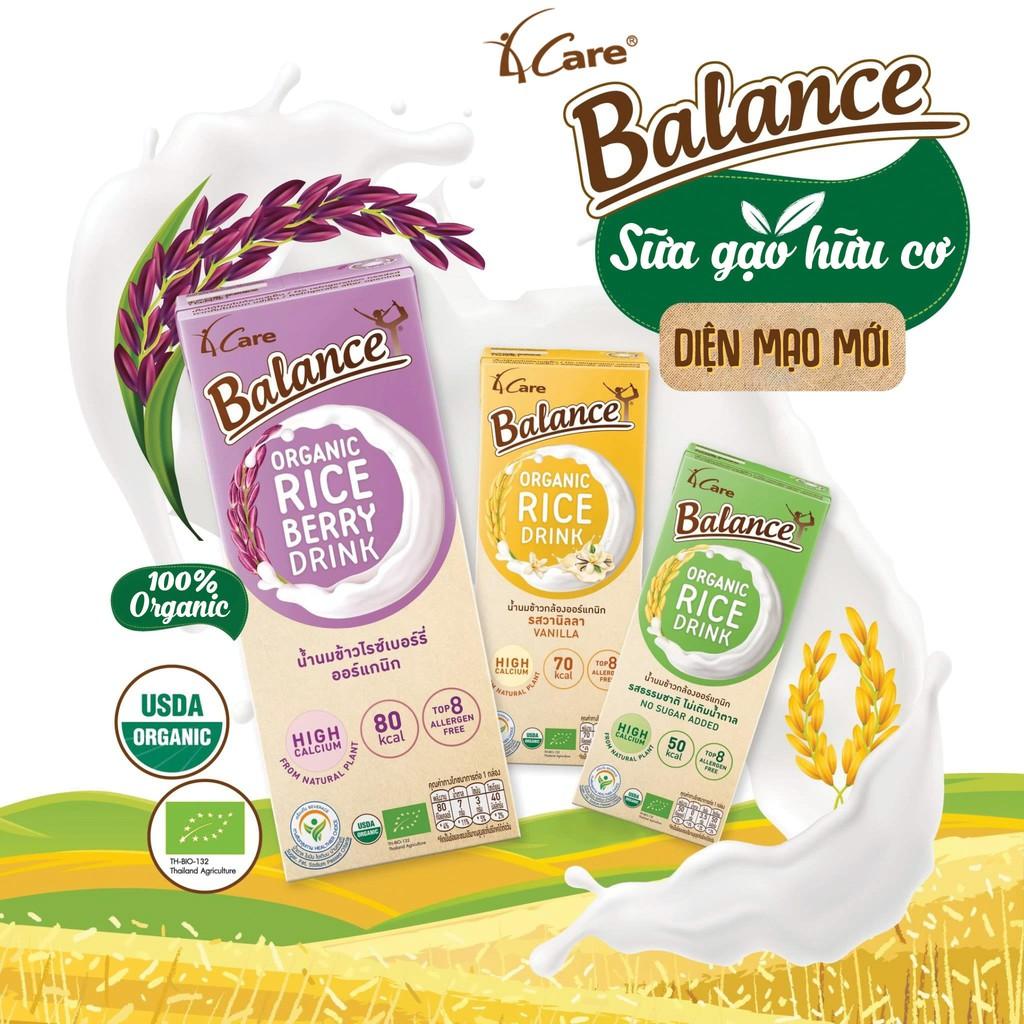 Sữa gạo hữu cơ hương vani Thái Lan 4Care Balance Organic
