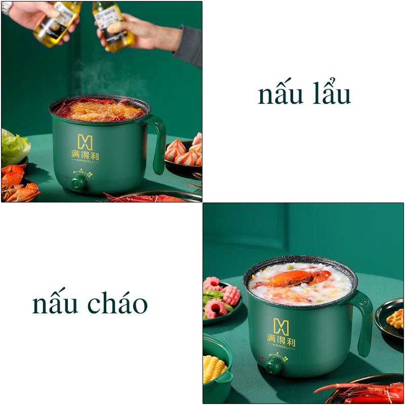 Nồi Lẩu Điện Mini Núm Xoay 2 Nấc Nhiệt Kèm Giá Hấp - Giao Mẫu Và Màu Ngẫu Nhiên (1 Cái) - Hàng Loại 1