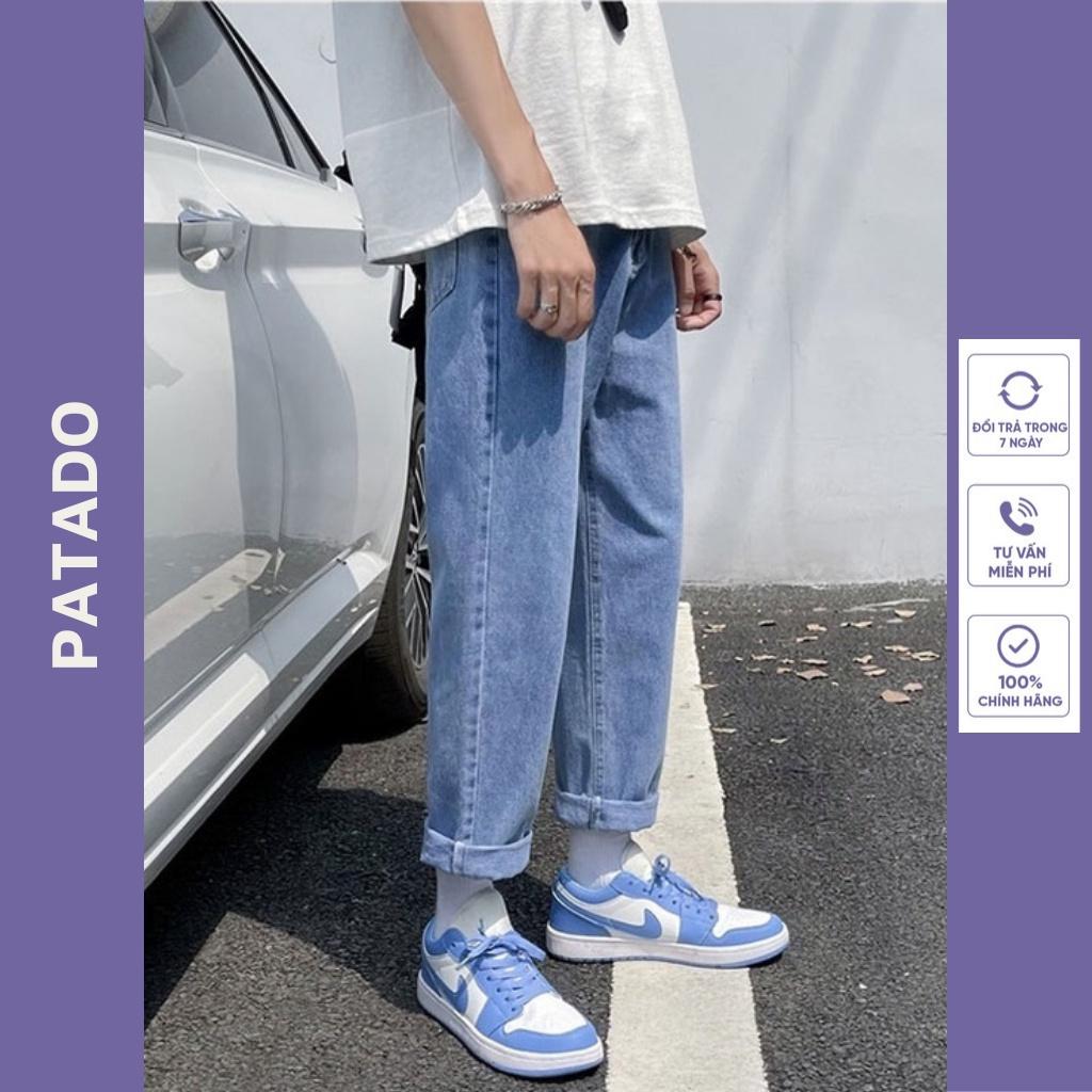 Quần baggy nam ống suông rộng quần bò nam chất jean cao cấp PATADO TR01