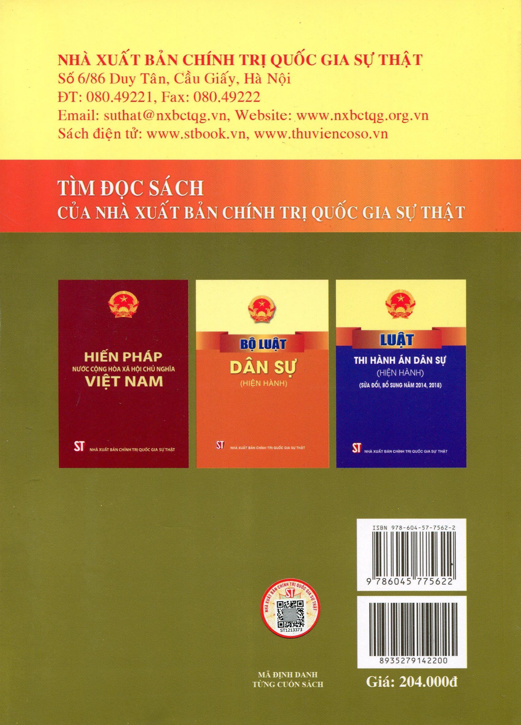 Bộ Luật Tố Tụng Dân Sự - Tái bản năm 2020