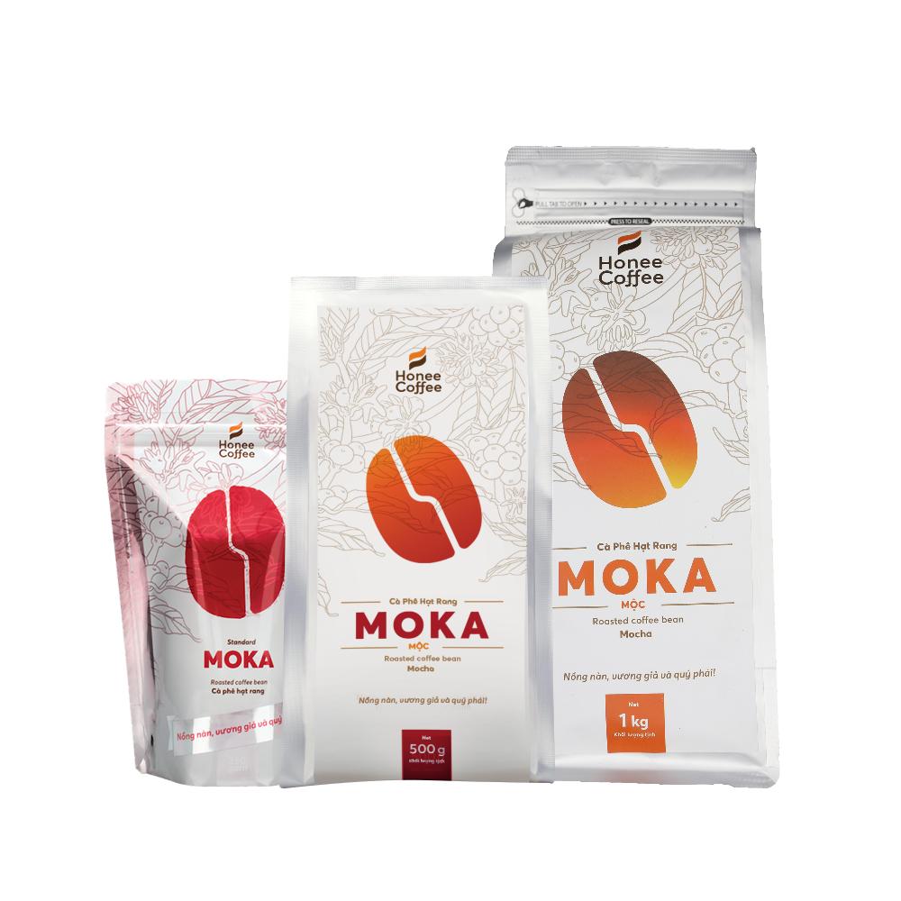 Cà Phê Hạt Rang MOKA Cơ Bản - 500g - Honee Coffee