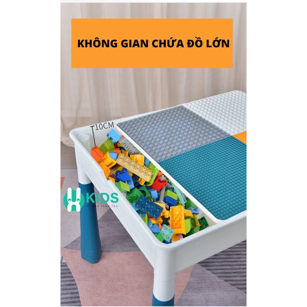 Bộ Bàn Đa Năng lắp ráp 2 mặt CỠ LỚN CHỈNH ĐƯỢC SIZE , Bàn Xếp Hình Giáo Dục TRẺ EM TỪ 2 - 10 TUỔI