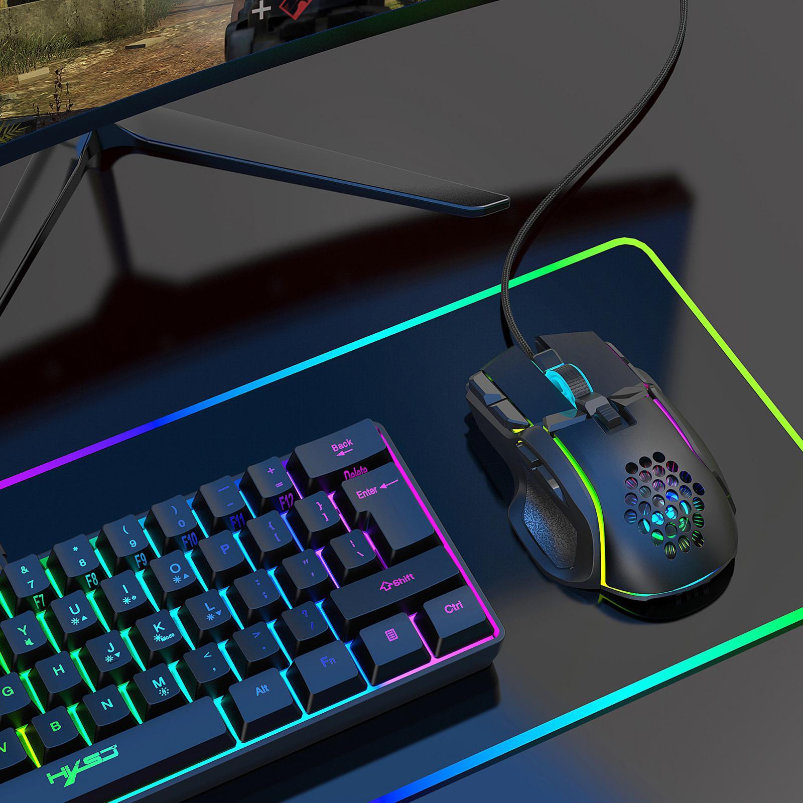 S700 USB Wired Gaming Mouse RGB Backlight 1000Hz Polling Rate for Laptop