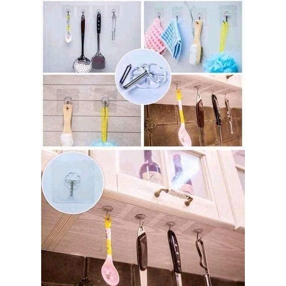 Set 10 móc dán cường lực đơn trong và hình