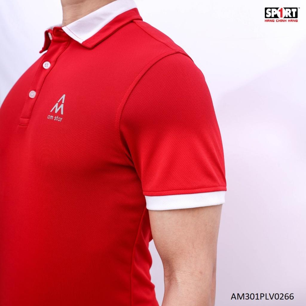 Áo Thun Polo Nam AM PLV02 Kiểu Dáng Regularfit Phối Màu Trẻ Trung Thấm Hút Mồ Hôi, Kháng Khuẩn, Khử Mùi, Co Giãn Tốt
