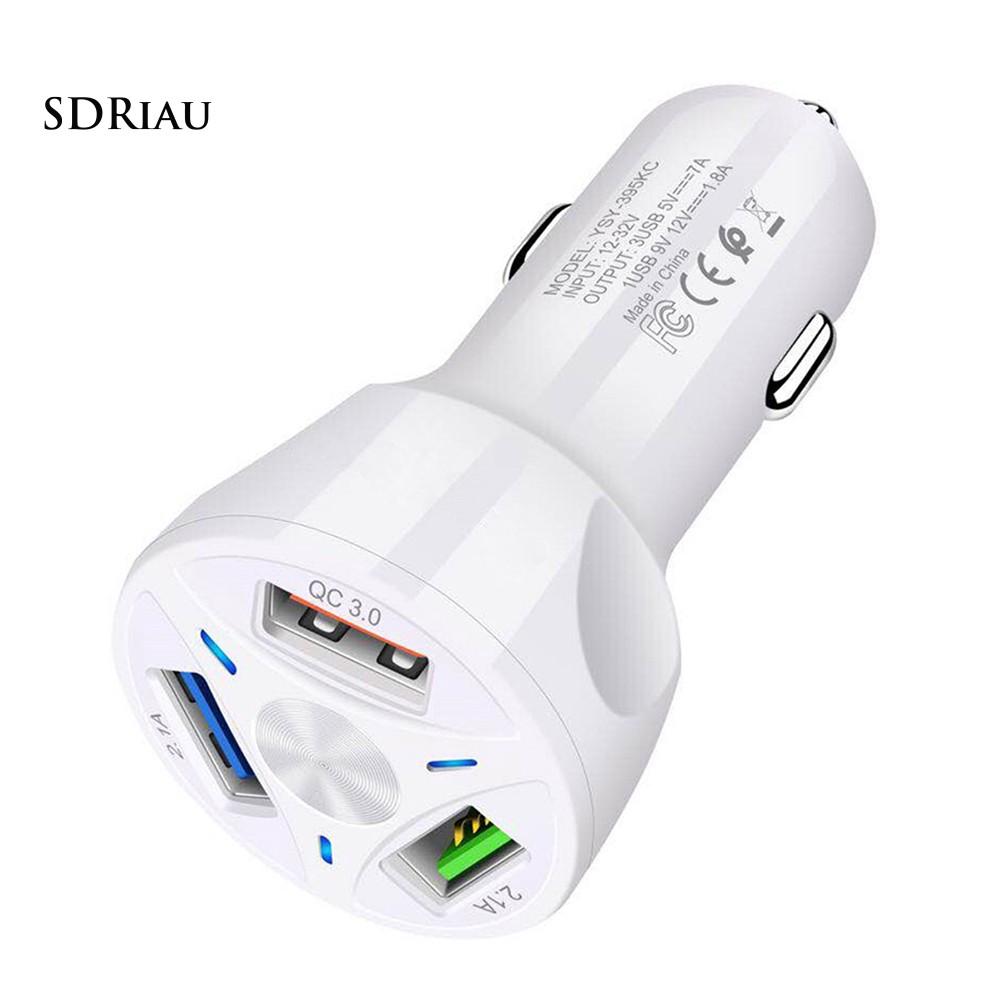 Tẩu Sạc 3 Cổng Usb Qc3.0 Cho Xe Hơi