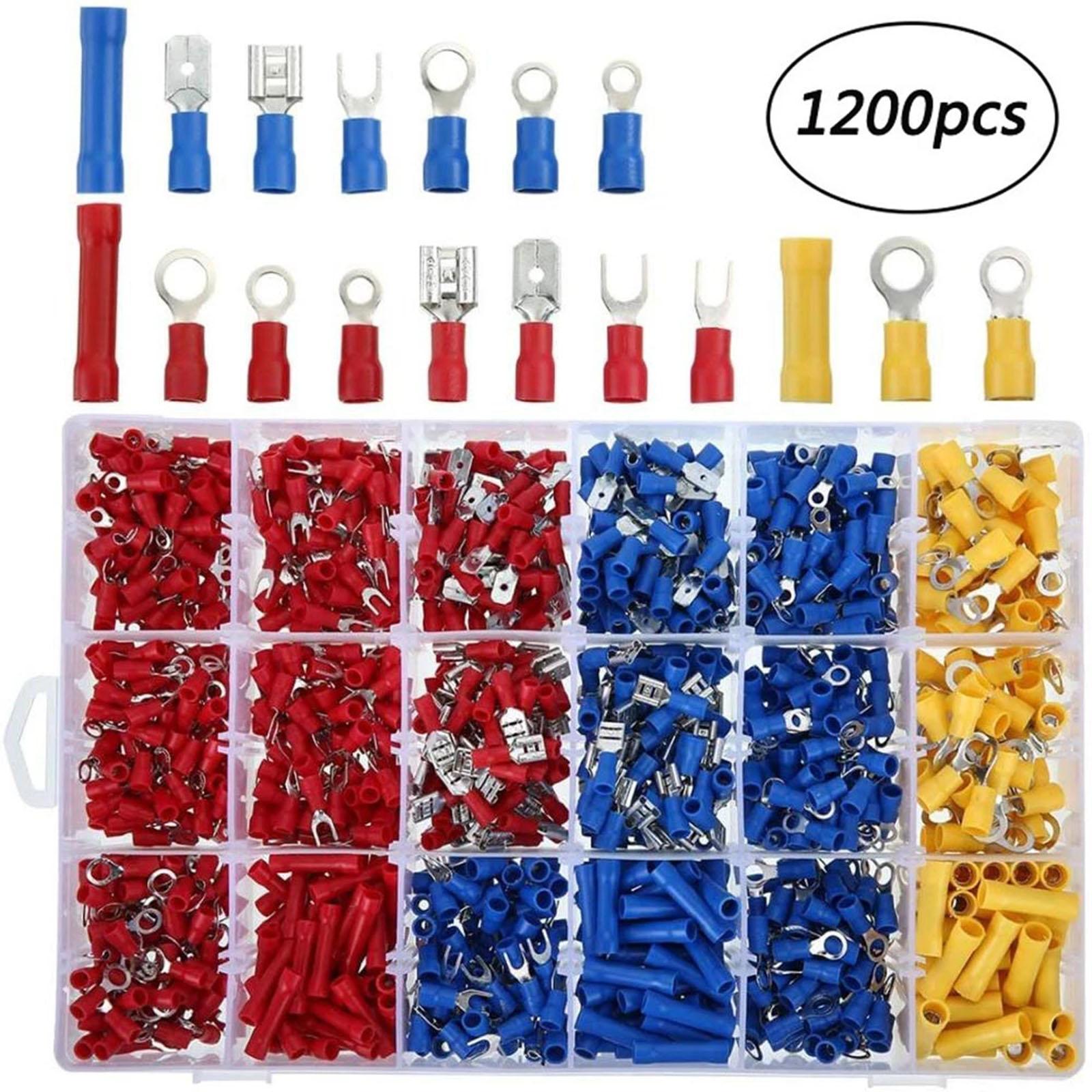 1200x Brass Terminals Connector Wire Terminal Kit for Workshop Home