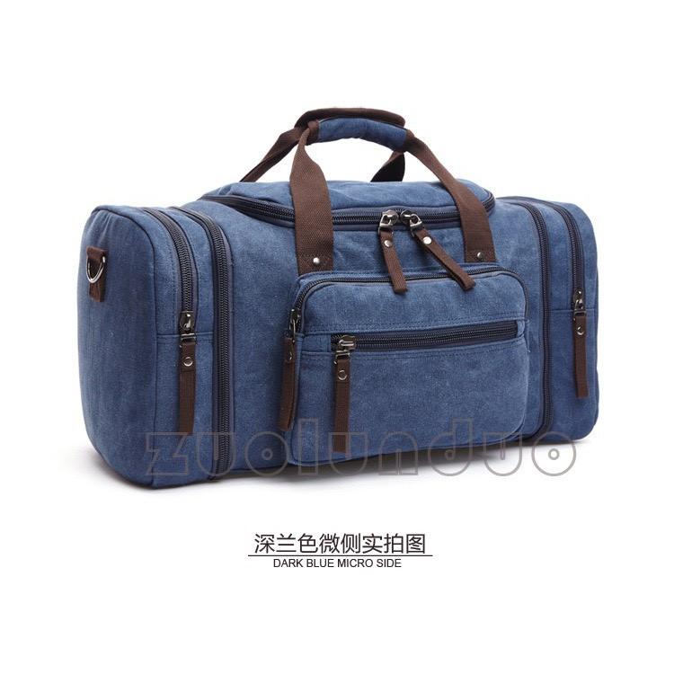 Túi trống vải du lịch túi xách đựng đồ đa năng T24 nhiều màu (KT 53x25x30cm)