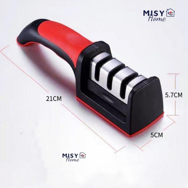 Mài dao kéo 3 cấp độ siêu sắc bén 3 in 1 3 rãnh khe cầm tay cao cấp mài dao inox dao thép Misy home