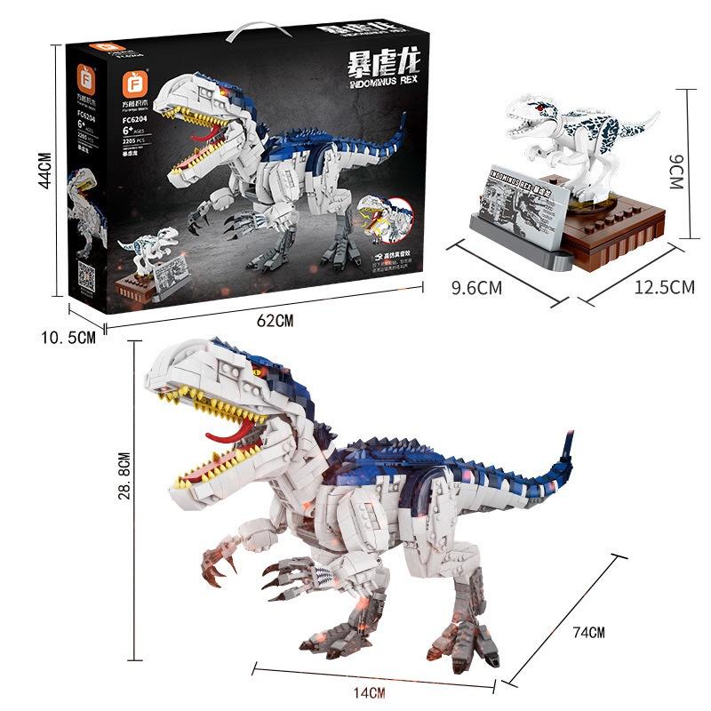 Đồ chơi lắp ráp Khủng long Bạo chúa FC6204 - Big Dinosaur Indominus Rex - Xếp hình thông minh mô hình 2205 mảnh ghép