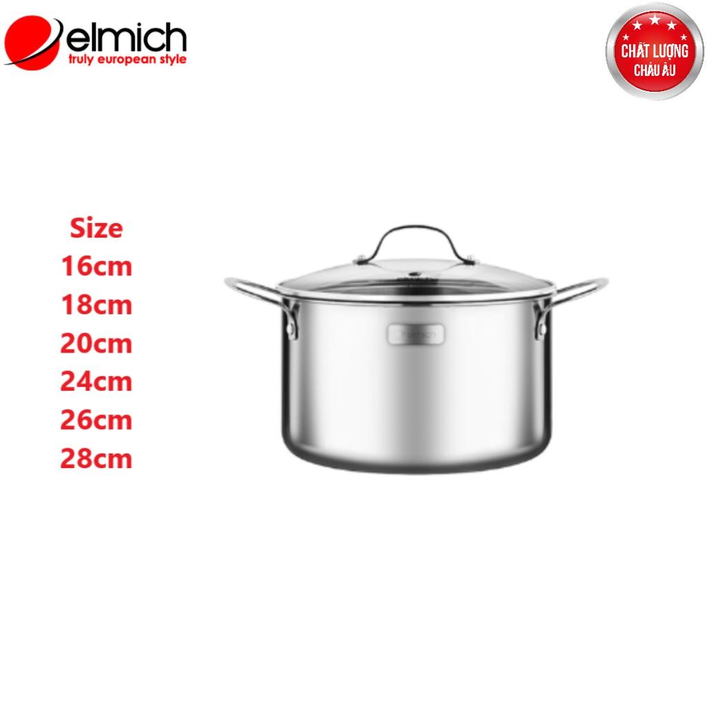 Nồi inox cao cấp 3 lớp đáy liền Trimax EL-3733 size 20cm