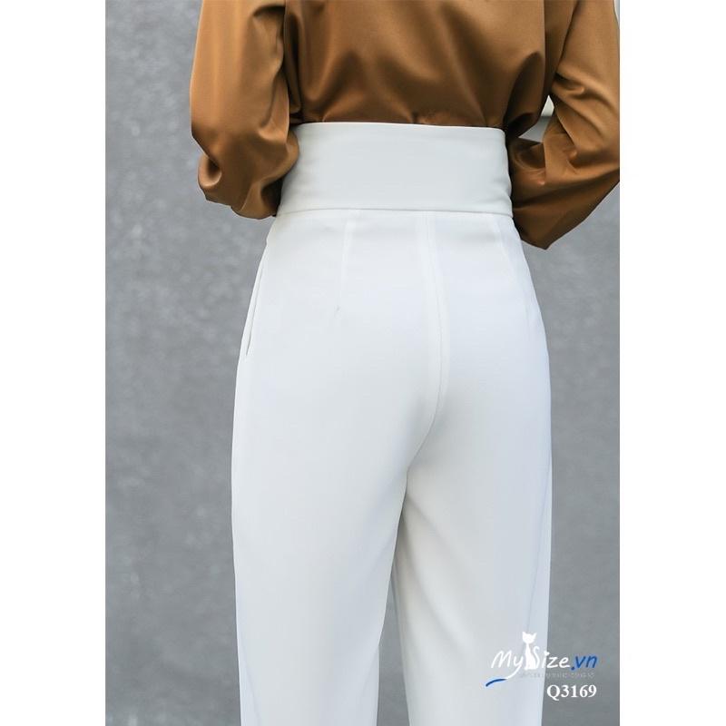 Quần baggy lưng cao, quần tây công sở lưng cao bản cạp to 3 khuy tôn dáng, quần baggy nữ đẹp, quần nữ đẹp.