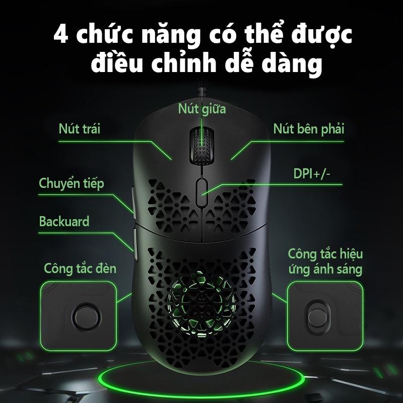 Chuột chơi game có dây ONIKUMA CW911 Đen trắng với đèn RGB [Hàng chính hãng