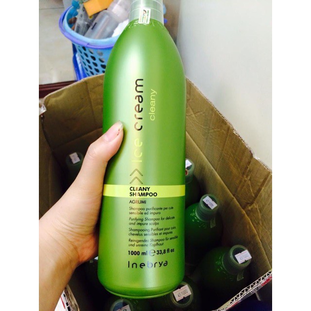 Dầu gội làm sạch gàu Inebrya Ice-Cream Cleany Shampoo Italy 1000ml