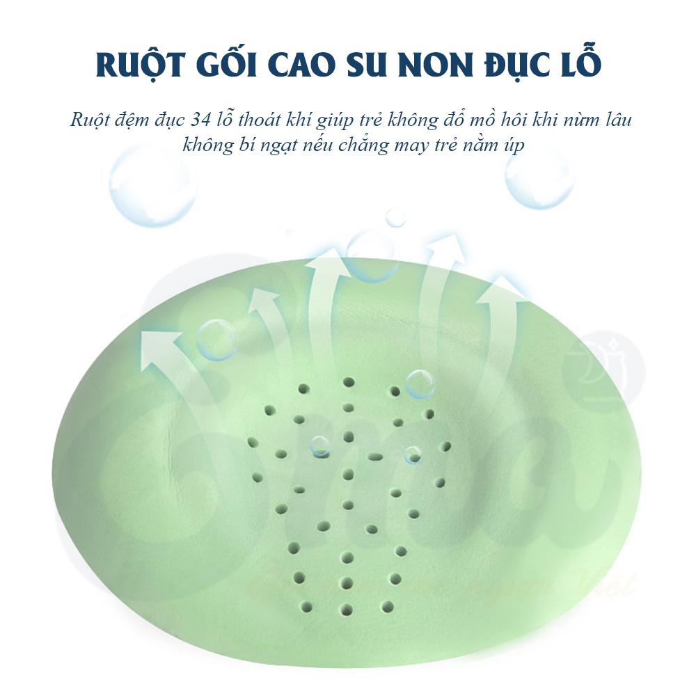 Gối chống bẹp đầu, méo đầu, định hình đầu cho trẻ sơ sinh thế hệ 3 - Thương hiệu EMA