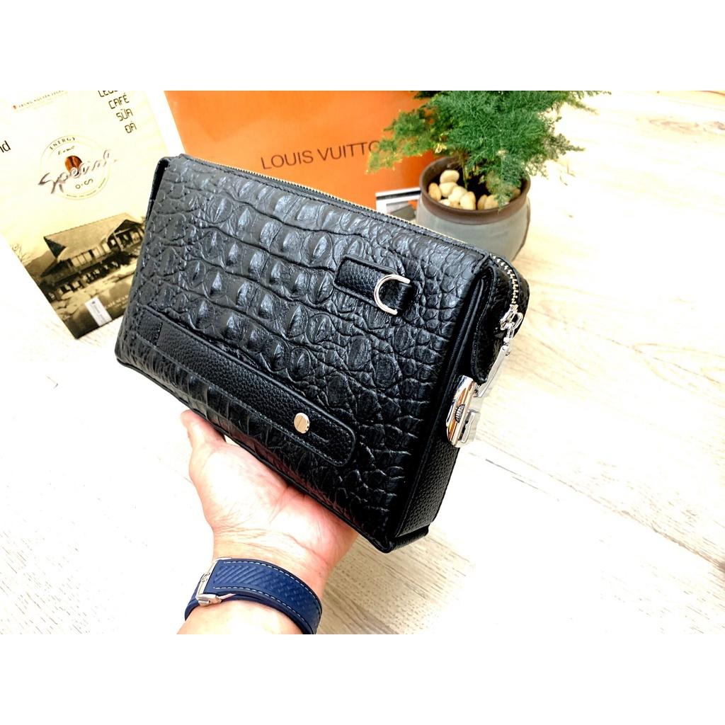 Ví Cầm Tay Da Thật Siêu Cấp.Bóp Da Cầm Tay 3003.Clutch Da Thật Cao Cấp.