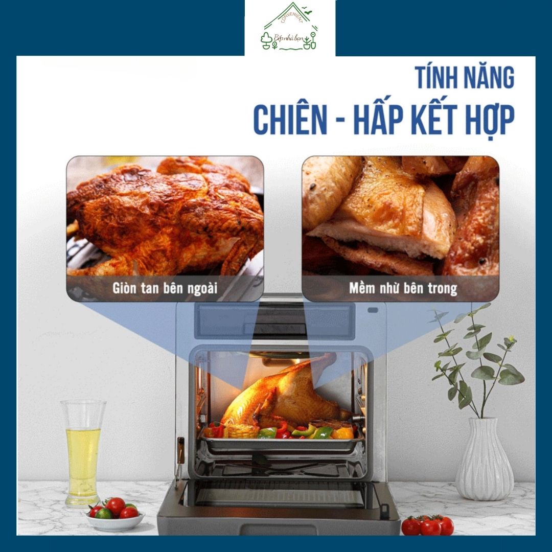 Nồi Chiên Hơi Nước TAPUHO TSF16 Dung Tích 16L 60 Chương Trình Nấu Công suất 1000W - 1800W Bảo Hành 24 Tháng- Hàng Chính Hãng