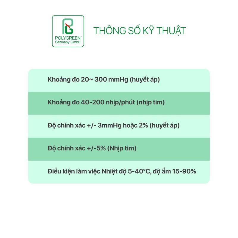 Máy đo huyết áp cổ tay PolyGreen KP-6241