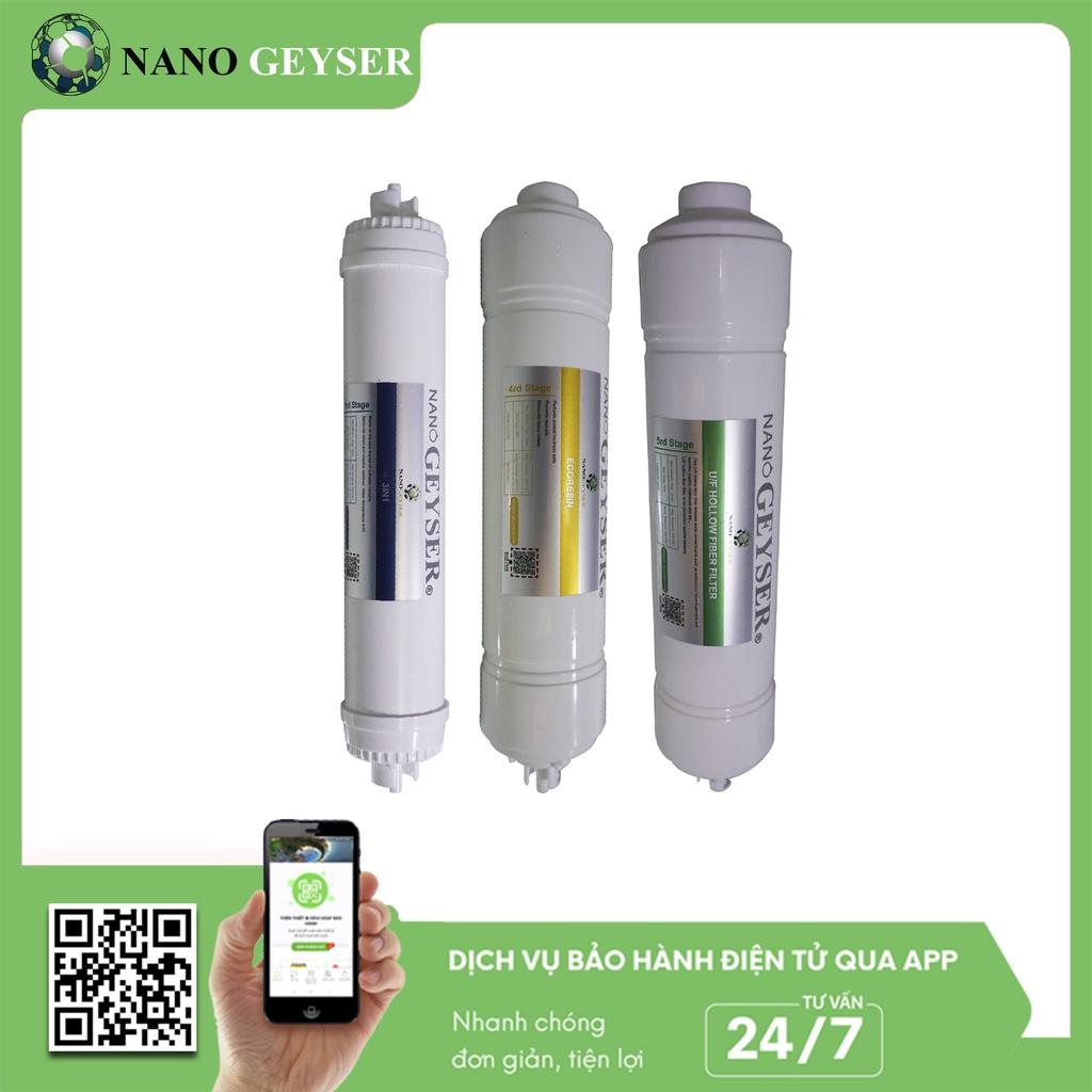 Bộ 6 lõi lọc nước dùng cho máy Nano Geyser Eco Max - Hàng Chính Hãng