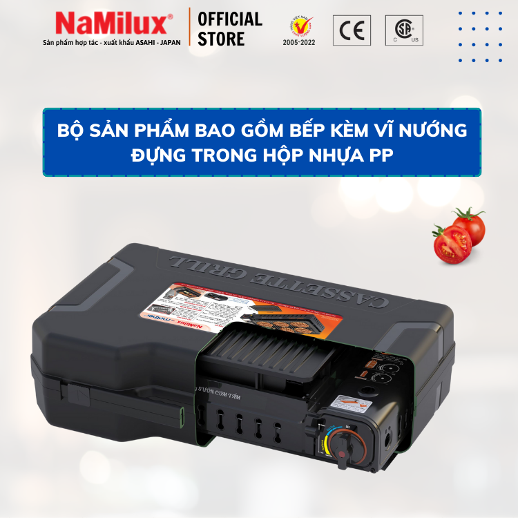 Bếp Nướng Tích Nhiệt NaMilux GM3053PF Size Lớn│BBQ, Camping, Dã Ngoạ│Vỉ Chống Dính Teflon - Whitford│Van An Toàn 2S Double Safety│Hàng Chính Hãng