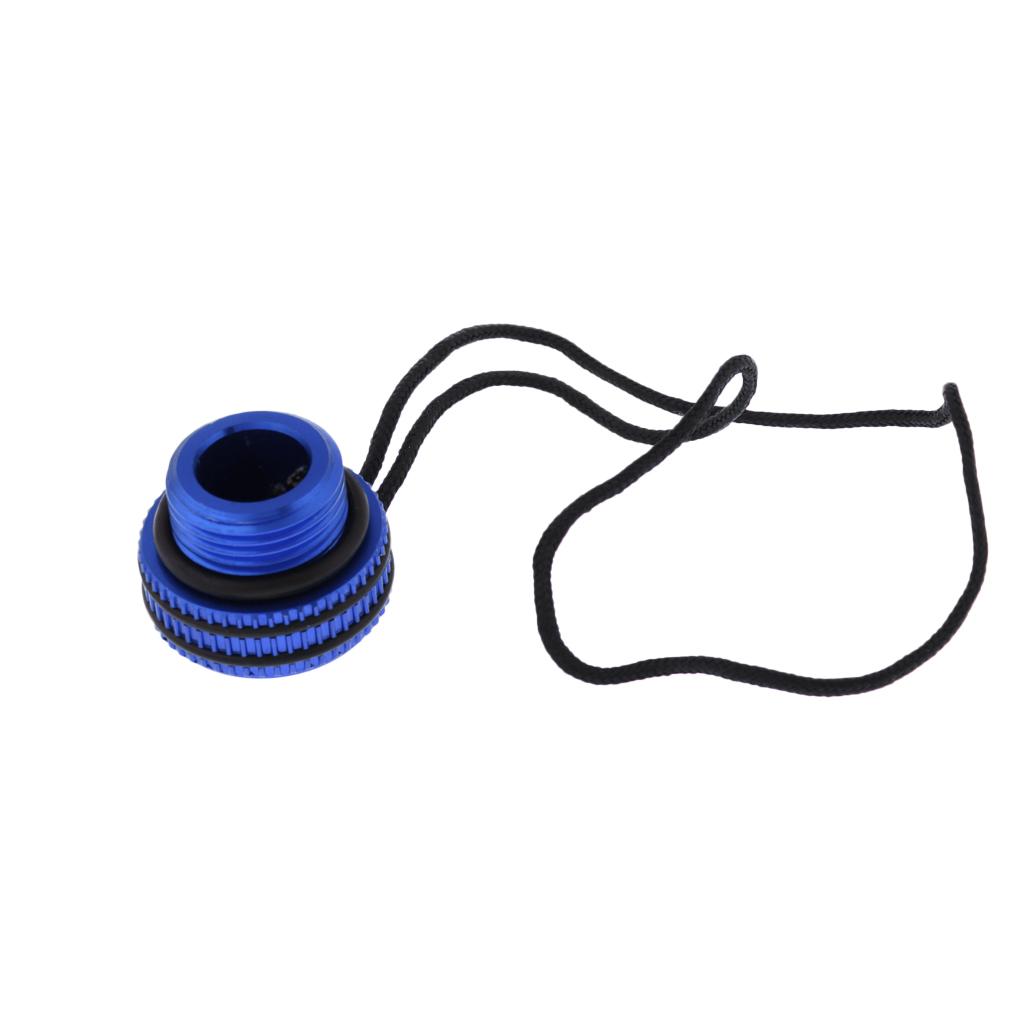 4xScuba Diving Dive Tank Valve Threaded Dust Plug Protection Cover Blue