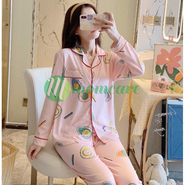 Bộ đồ ngủ nữ QUẢNG CHÂU cao cấp - Pijama nữ mặc nhà dài tay đẹp mềm mịn, dễ thương - Quần áo ngủ kiểu thời trang