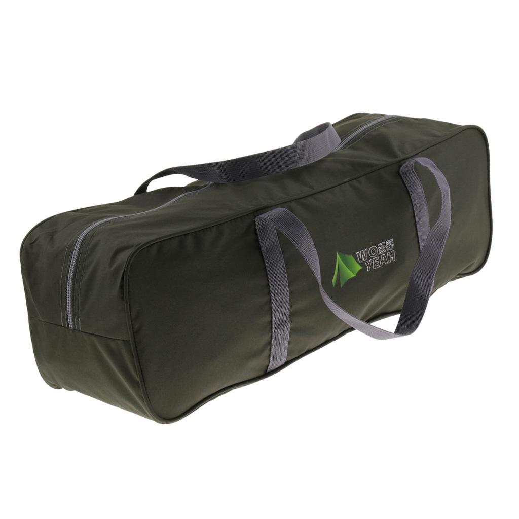 2xOutdoor Travel Duffel Bag Camping Equipment Zipper Storage Bag Green M