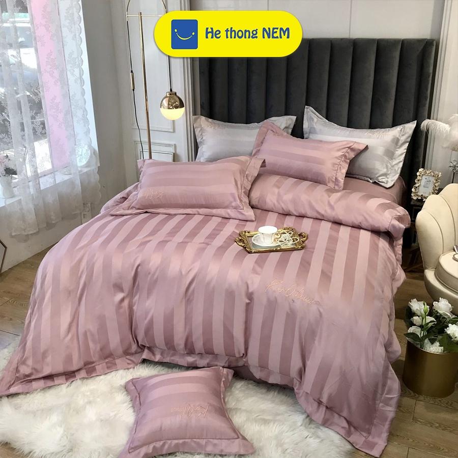 Bộ Chăn Ga Gối 5 Món Lụa Hàn SERENA Drap Trải Giường Set Chăn Ga Gối - Hệ Thống Nệm