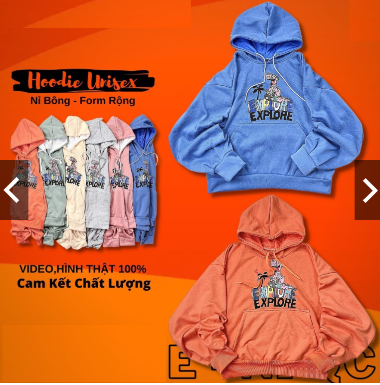 Áo hoodie nam nữ nỉ 